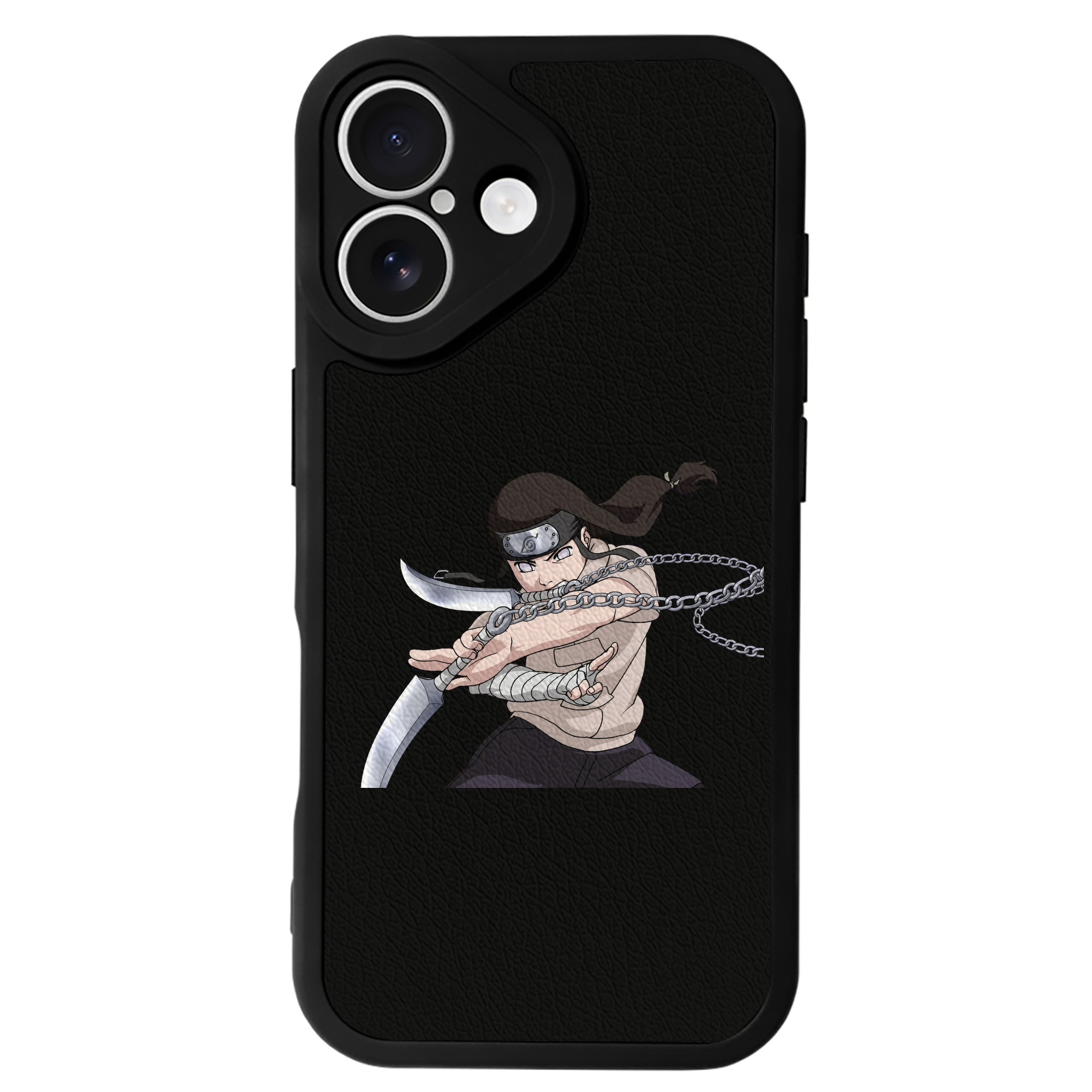 （画像用） NARUTO -ナルト- 日向ネジ Hyūga Neji 【iPhone 16シリーズ対応】シリコンスマホケース（レザー調） 材質：シリコン
